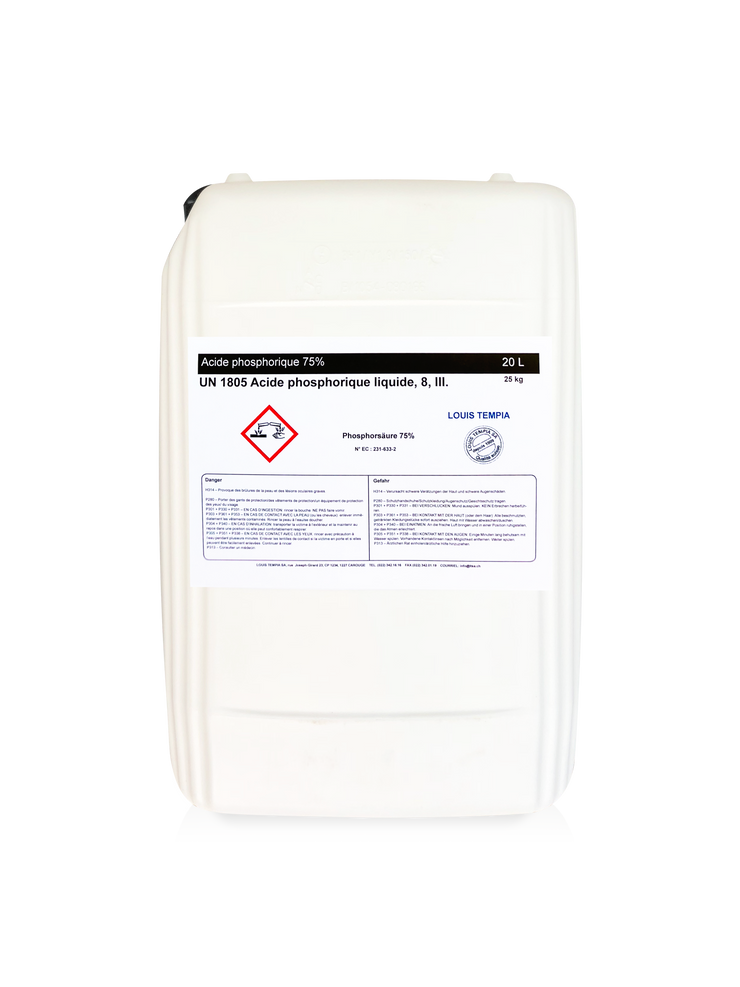 Acide PHOSPHORIQUE techn. 75% - Louis TEMPIA SA, Genève
