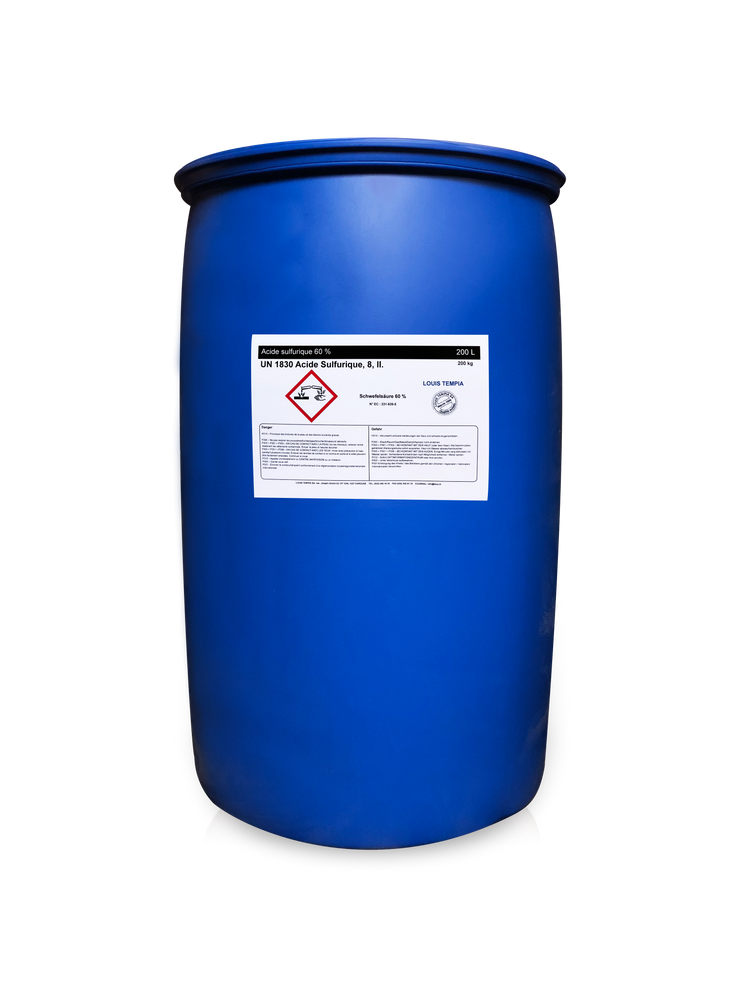 Acide SULFURIQUE techn. 60% 200L - Louis TEMPIA SA, Genève