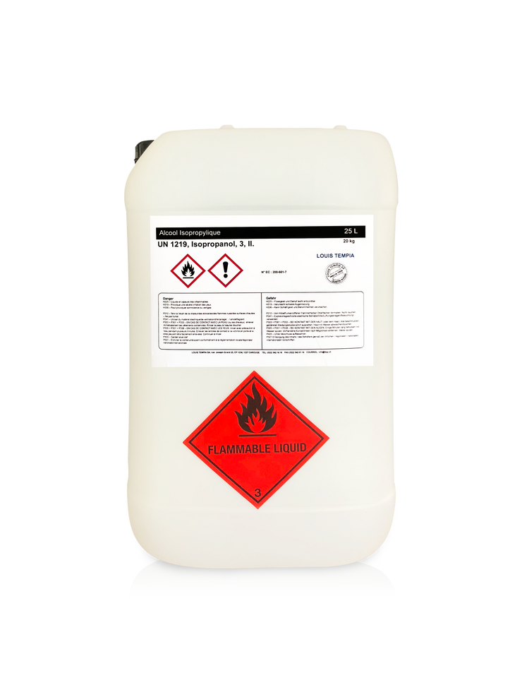 Alcool isopropylique 99,9% bidon de 25L - Louis TEMPIA SA, Genève