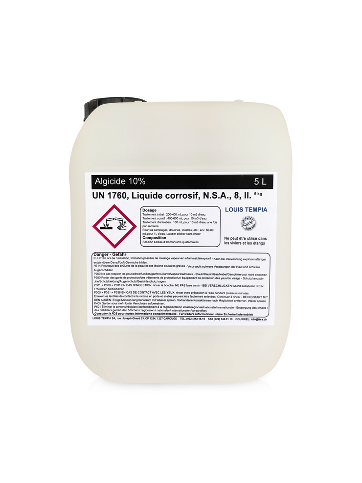 Algicide 10% bidon de 5L - Louis TEMPIA SA, Genève