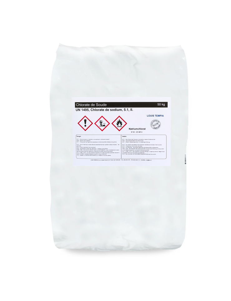 Chlorate de Soude sac de 50kg - Louis TEMPIA SA, fabricant de produits chimiques en Suisse
