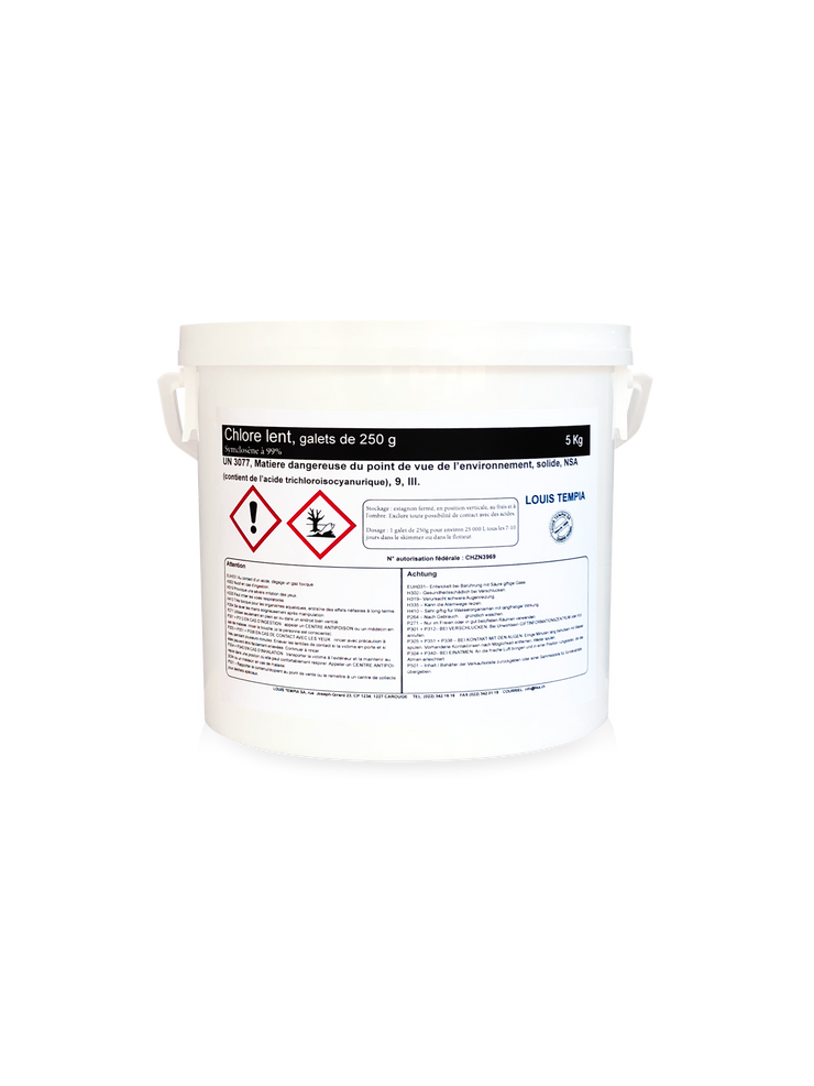 SLOW chlorine, 250 gr pebbles
